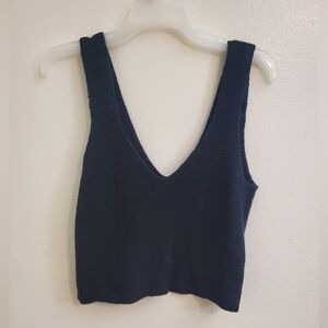 Madewell black crop top